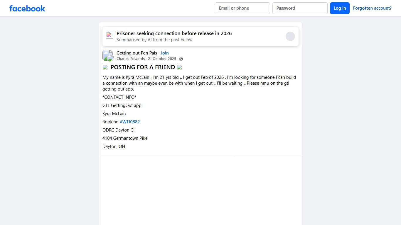 Getting out Pen Pals ⚠️ POSTING FOR A FRIEND ⚠️ Facebook