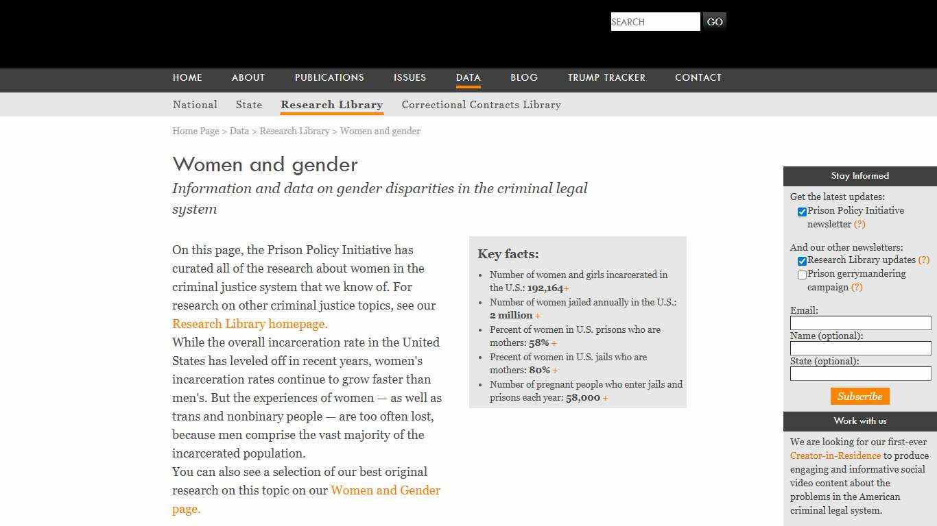 Women and gender Prison Policy Initiative